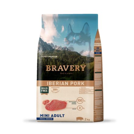Bravery Iberian Pork Mini Adult Small Breeds 2 kg kutyatáp