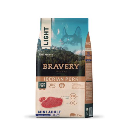 Bravery Iberian Pork LIGHT Mini Adult Small Breeds 7 kg kutyatáp