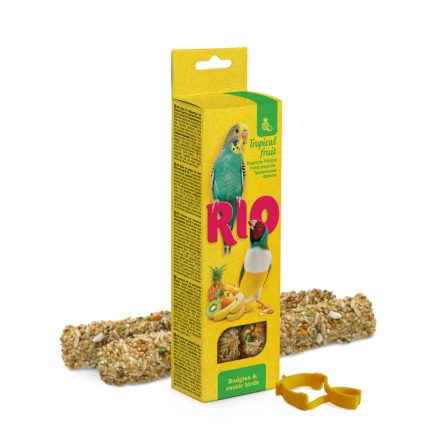 RIO Dupla Rúd Kiegészítő madáreleség trópusi gyümölcsökkel hull.papagájoknak és exotáknak 2x40 g