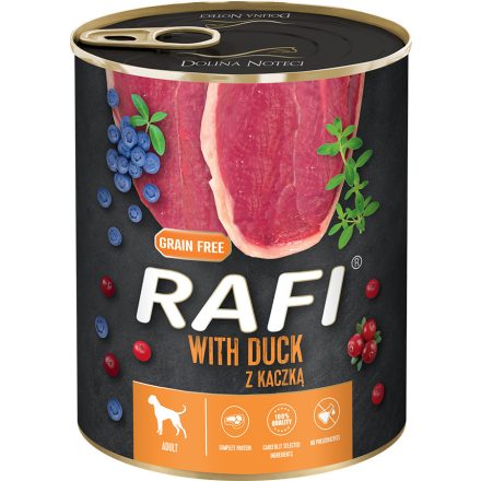 RAFI kutya pástétom kacsa vörös- és kék áfonyával konzerv 800g