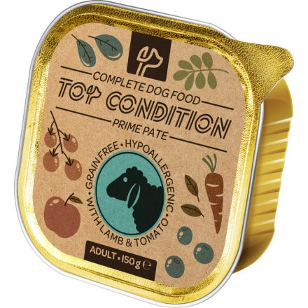 Top Condition alutálkás kutyaeledel bárány-paradicsom 150 g