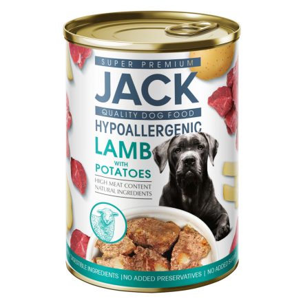 Jack hipoallergén pástétom 400 g bárányhús burgonyával