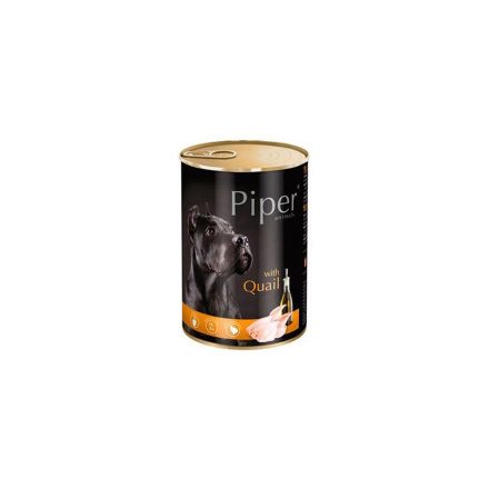 PIPER Kutya Adult 400g Konzerv Fürj tőzegáfonya