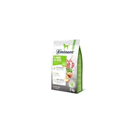Eminent Kutya Adult Lamb&Rice 3kg Zöld Prémium Száraztáp +Prebiotikumok