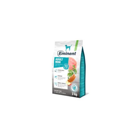 Eminent Kutya Adult Mini 3kg Türkizkék Prémium Száraztáp +Prebiotikum
