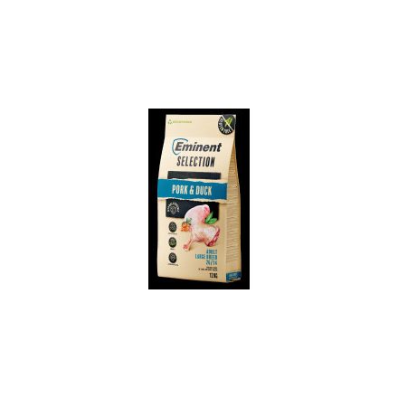 Eminent Kutya Select Ad Large Pork&Duck 12kg 26/14 Gluten Free, Hipoallergén, Gluténmentes, Gyógynövény-komplexummal