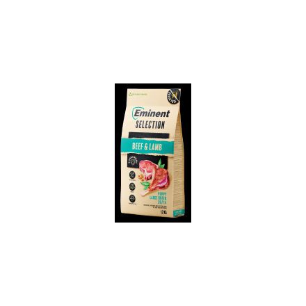 Eminent Kutya Select Puppy LarBeef&Lamb 12kg 30/14 Grain Free, Hipoallergén, Gabonamentes, Gyógynövény-komplexummal