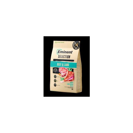Eminent Kutya Select. Puppy LarBeef&Lamb 2kg 30/14 Grain Free, Hipoallergén, Gabonamentes, Gyógynövény-komplexummal