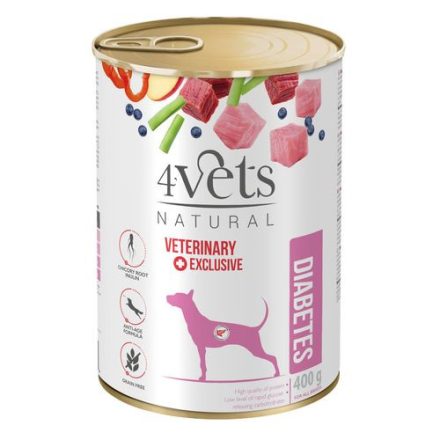  4Vets NATURAL VETERINARY EXCLUSIVE DIABETES 400g cukorbeteg kutyáknak