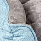 DUVO+ Puha téglalap alakú fekhely kutyáknak fekete-kék L 80x60x24cm