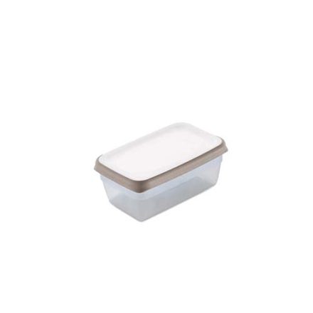 STEFANPLAST Ciao Fresco- tárolóedény hűtőszekrénybe 0,6 l - 15x10x6 cm - fehér / szürke