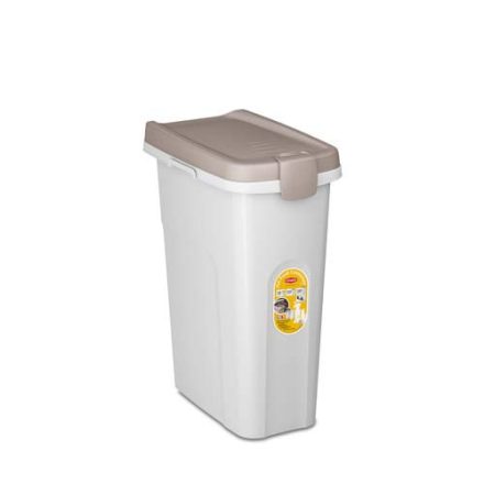 STEFANPLAST Pet food Container 39x24x51cm 25l fehér/világos szürke táptároló edény 10kg tápra