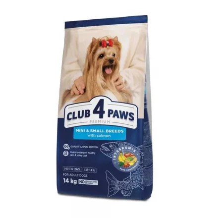 CLUB4PAWS Száraztáp MINI 14KG LAZACCAL
