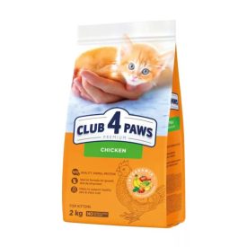 CLUB4PAWS Száraztáp kölyökmacskának CSIRKE 2KG