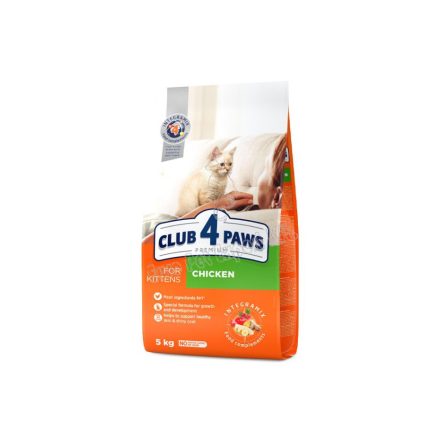 CLUB4PAWS Száraztáp kölyökmacskának CSIRKE 5KG