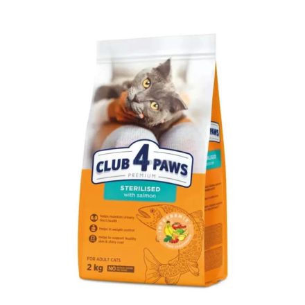 CLUB4PAWS Száraztáp STERIL 2KG LAZACCAL