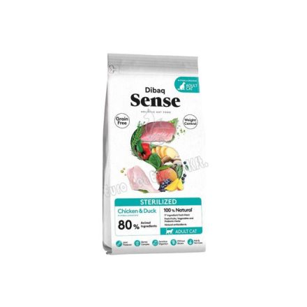 Dibaq Sense CAT  Gabonamentes Ivartalanított  1,5kg Csirke-Kacsa 